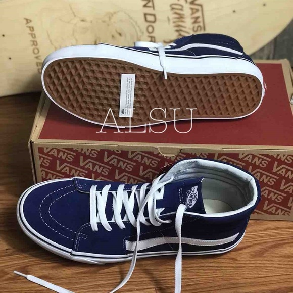 NWT VANS SK8-HI Estate Blue White W AUTHENTIC - Picture 5 of 8